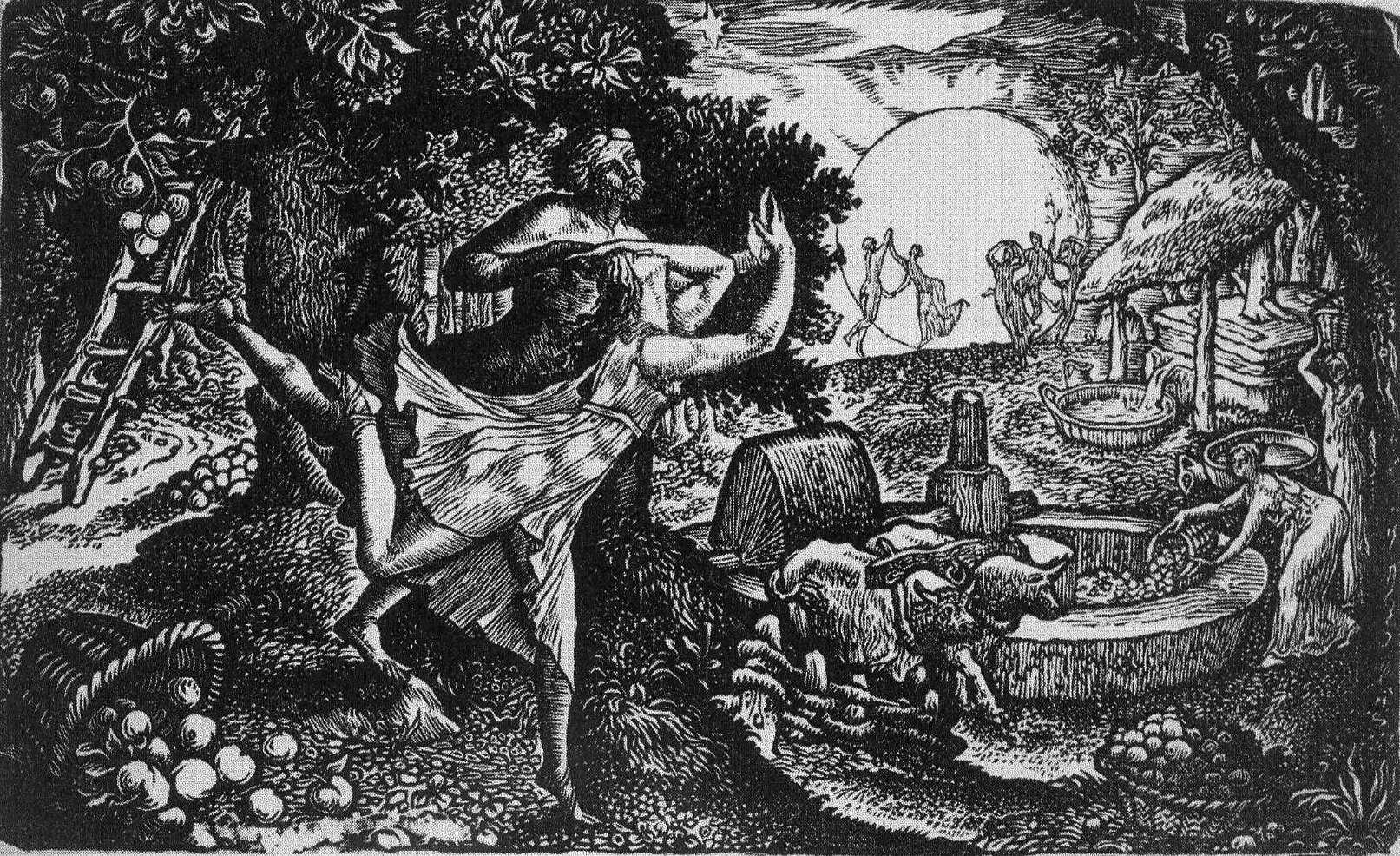 ‘The Cyder Feast’ by Edward Calvert, 1828