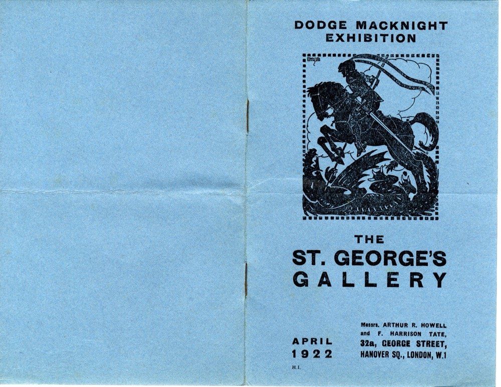 Dodge MacKnight Exhibition - ephemera